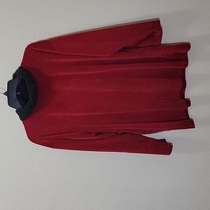 Gently Used Red Long Sleeve Velour Sweater